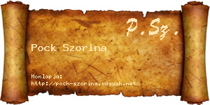 Pock Szorina névjegykártya
